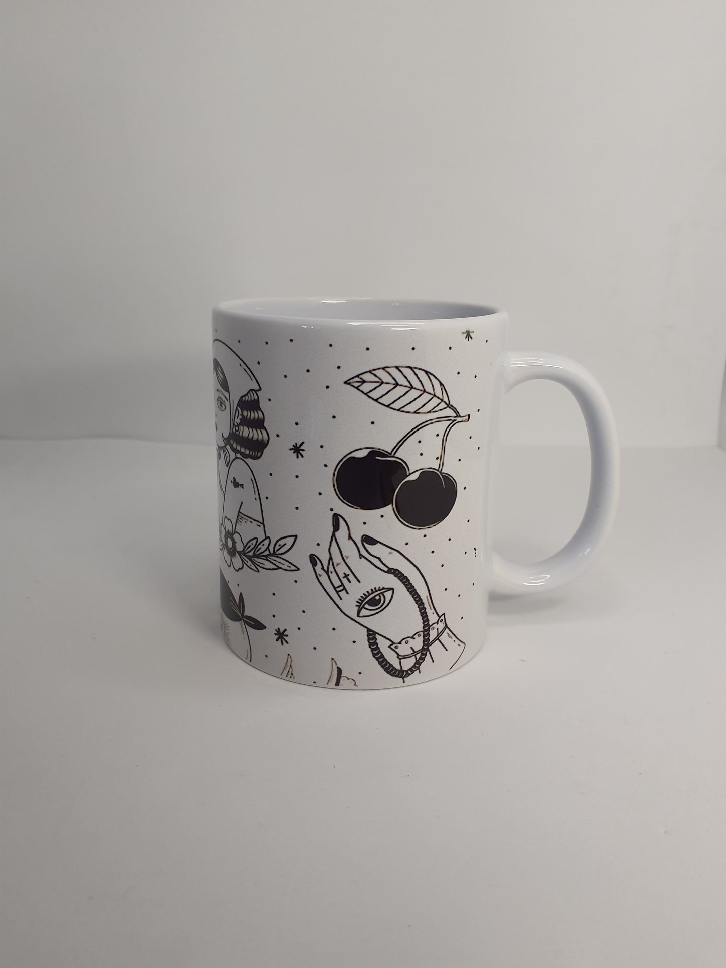 Taza diseño blanco & negro Old School